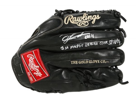 2014 Oscar Taveras Game Used Major League Debut Glove (PSA/DNA)